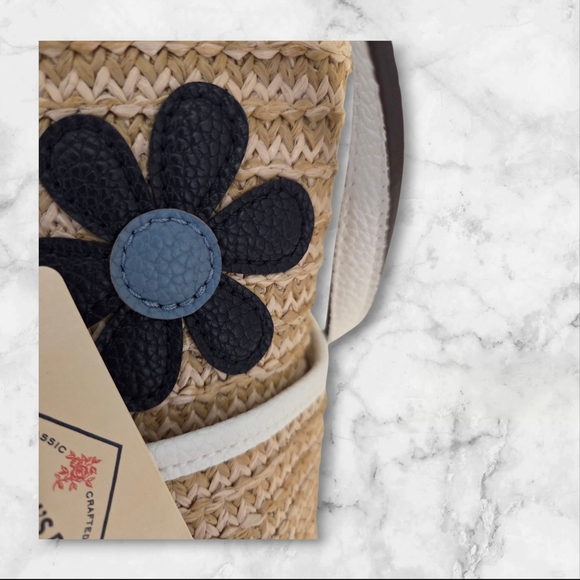 Summer St. John's Bay Tan and Black Tote Bag with Floral Design - Picture 13 of 14